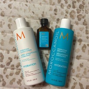 Moroccanoil Hydrating Shampoo and Conditioner Set w/ Treatment Oil